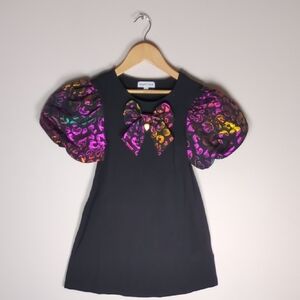 Angel's Face Girls' Anneliese Jersey Leopard Dress Black Size (6-7 UK)